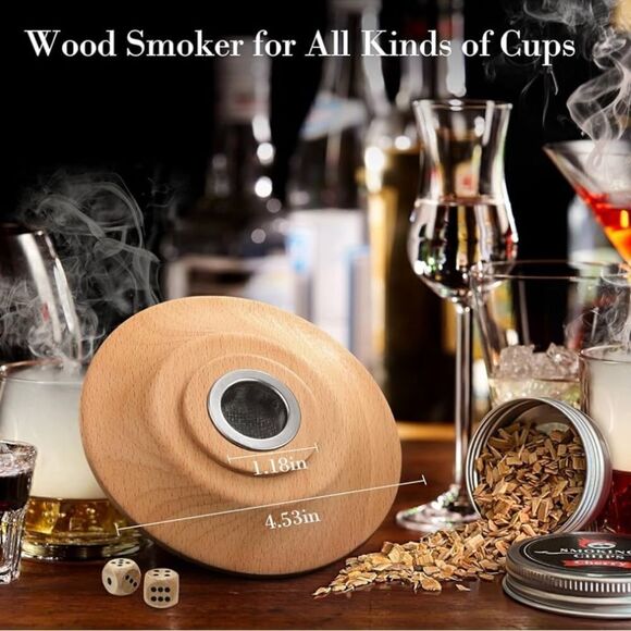 Syjunf Cocktail Whiskey Smoker Gift Set Kit with Accessories (No Butane) NEW - Picture 9 of 16
